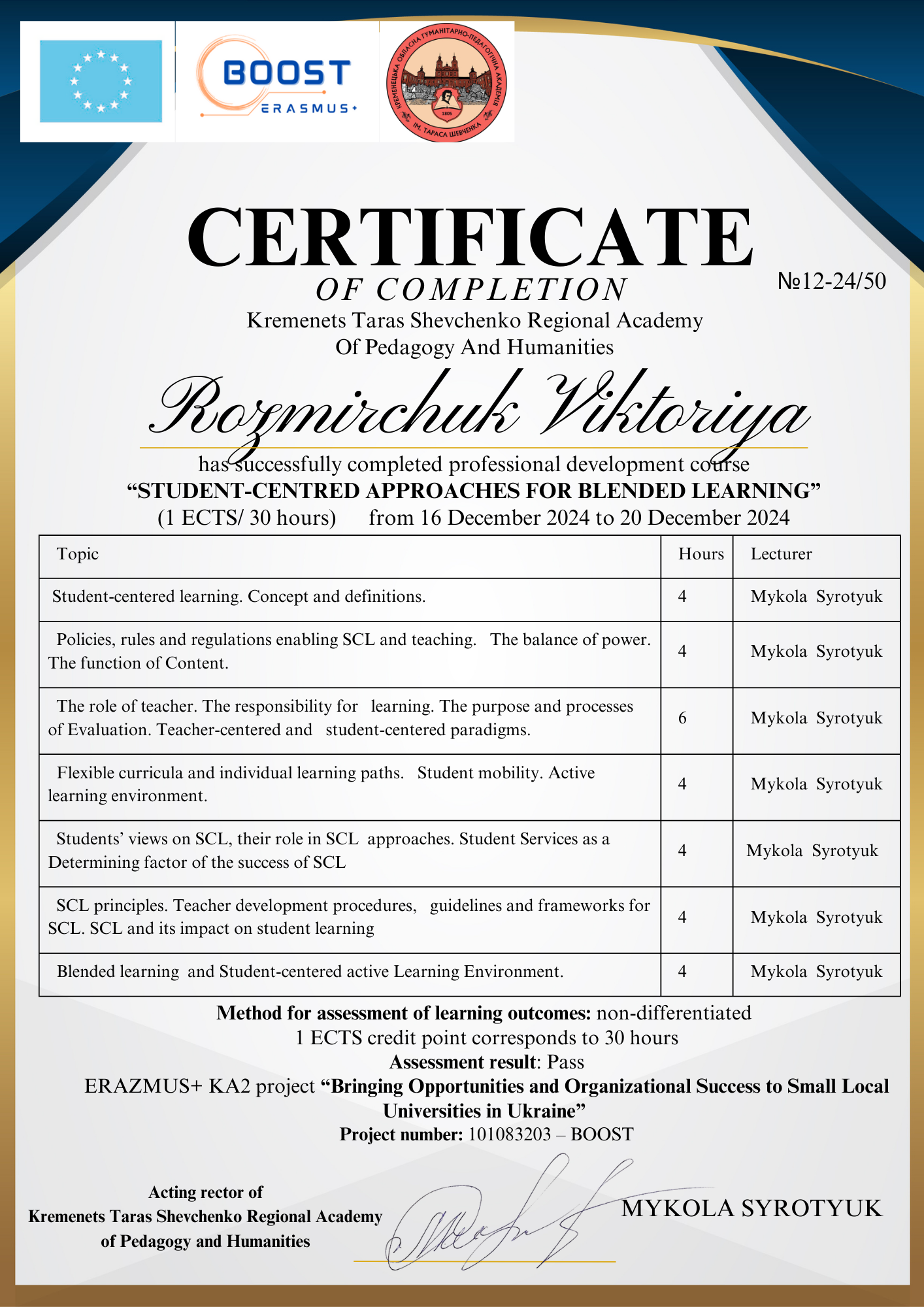 White & Blue Elegant Modern Participation Certificate 17